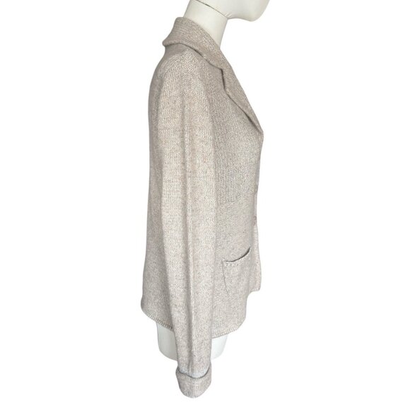 Vintage DuJour Silk Lambs Wool Blend Collared Button Up Cardigan Women's Sz S - Picture 5 of 9